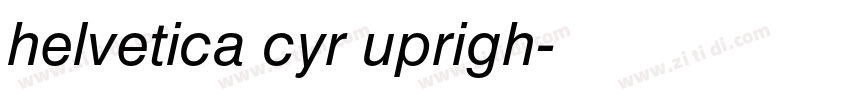 helvetica cyr uprigh字体转换